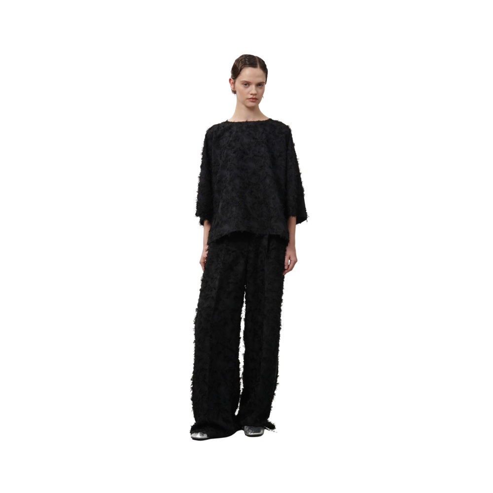 Pantaloni con fascia fil coupé