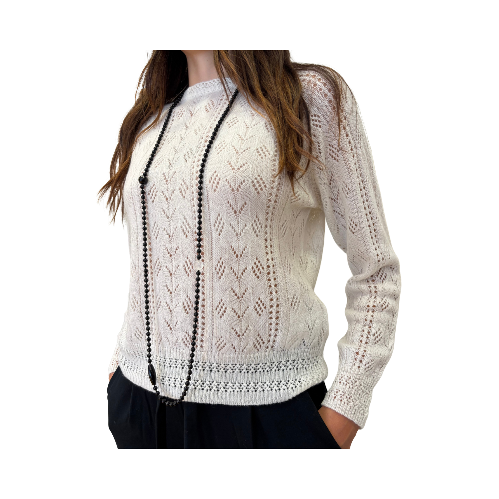 Maglia panna in cashmere