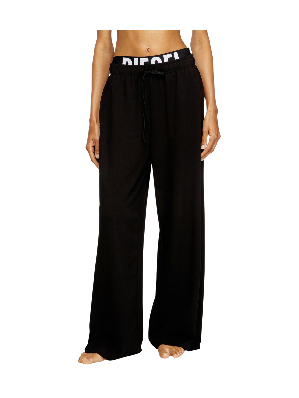 PANTALONI DA TUTA LESLIE-D-POP CON FASCIA LOGO IN VITA