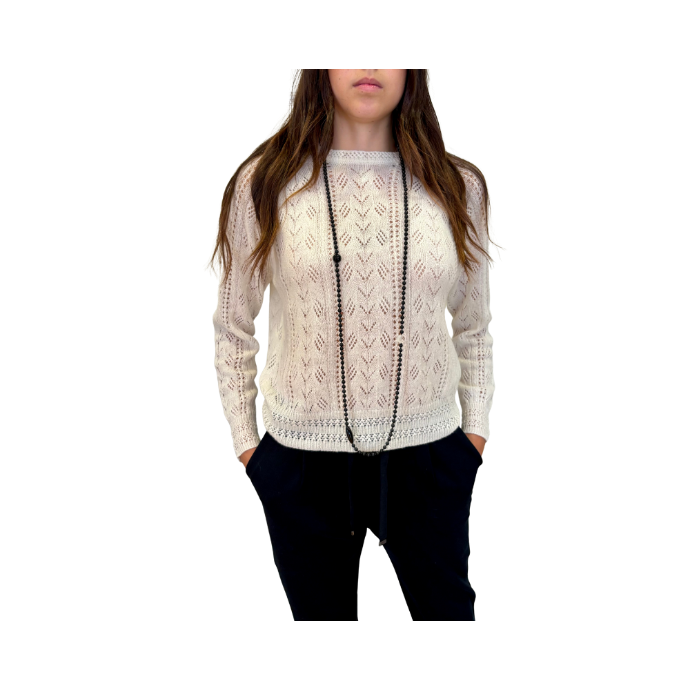 Maglia panna in cashmere
