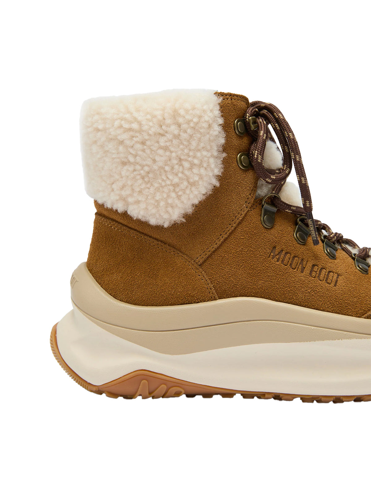 SNEAKER MOON247 CITY MID BEIGE IN SHEARLING