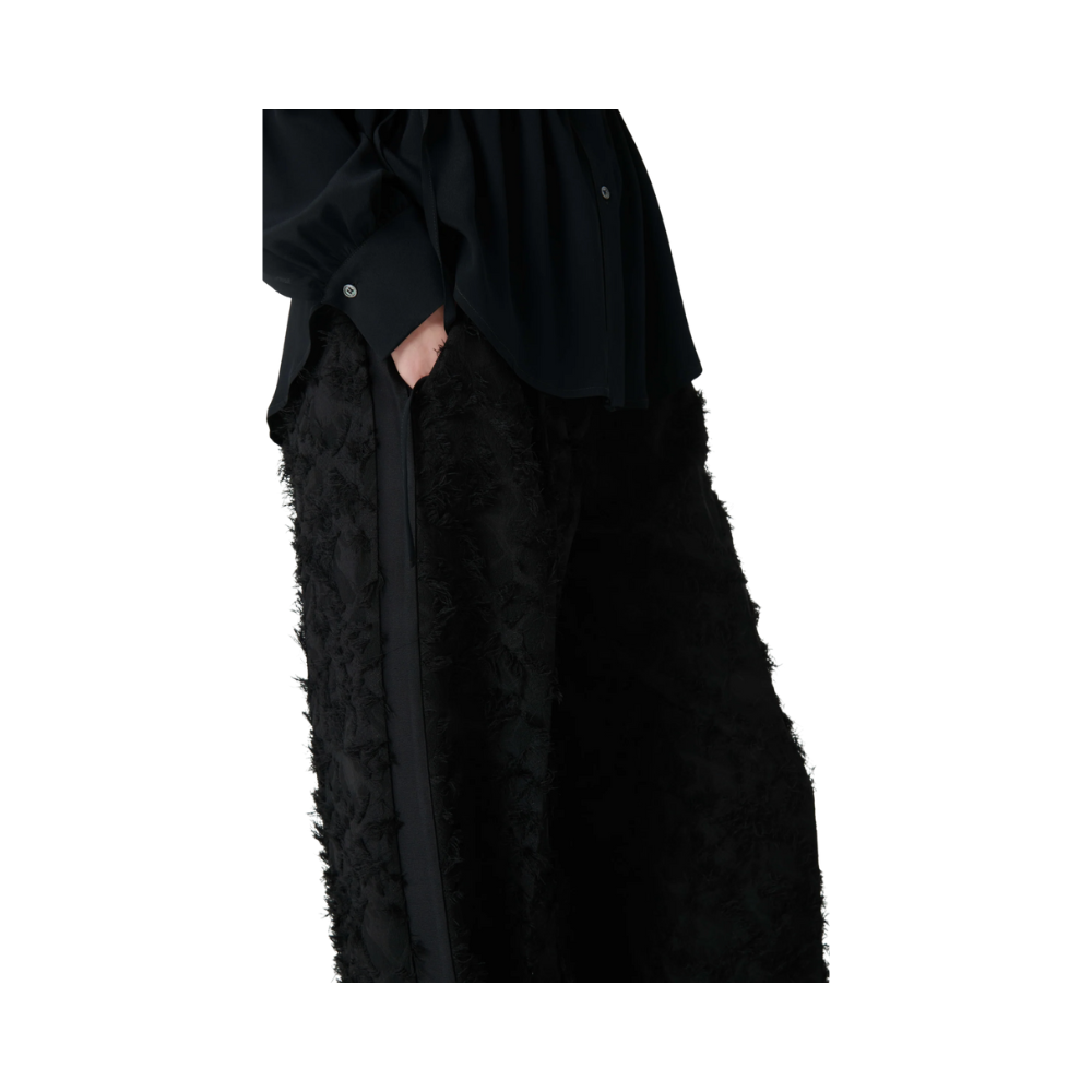 Pantaloni con fascia fil coupé