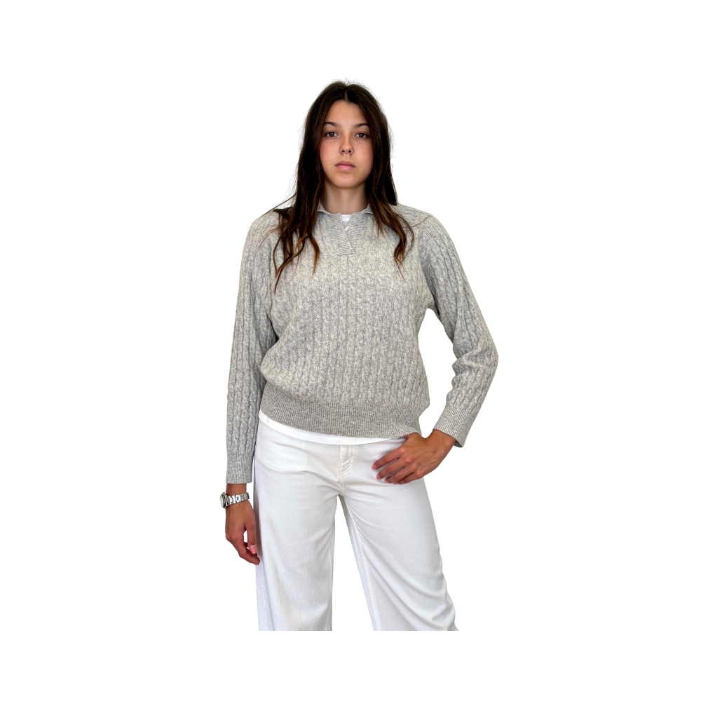Maglia polo in cashmere