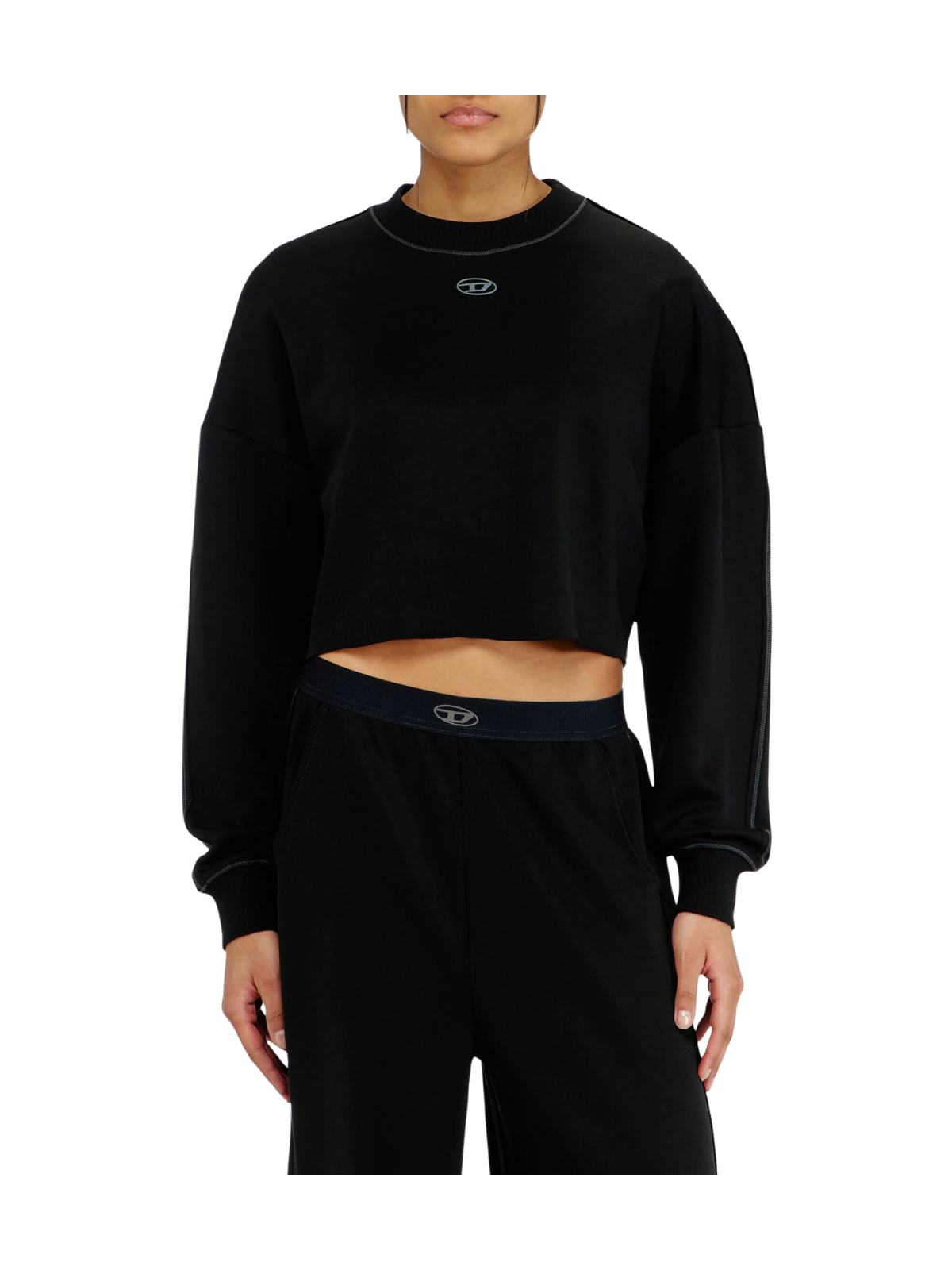 BLAKE-UTLT CROP-TOP AUS LEICHTEM STRETCH-SCUBA