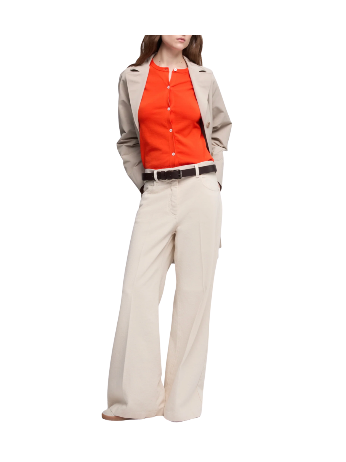 PANTALONE WIDE LEG IN DENIM DI COTONE