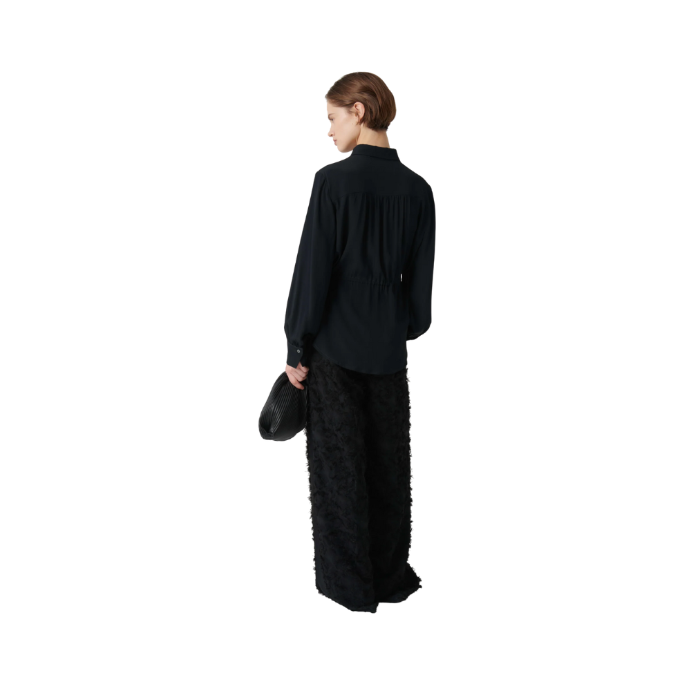 Pantaloni con fascia fil coupé