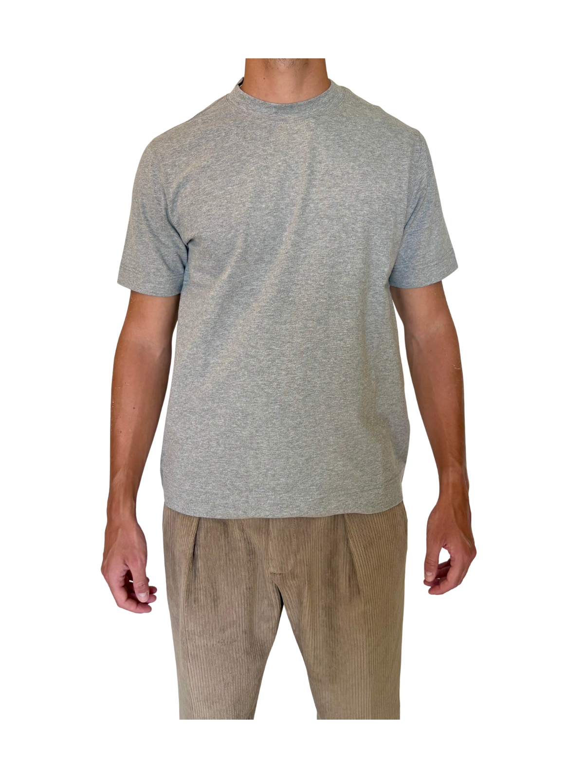 RUNDHALSSHIRT AUS BAUMWOLLJERSEY