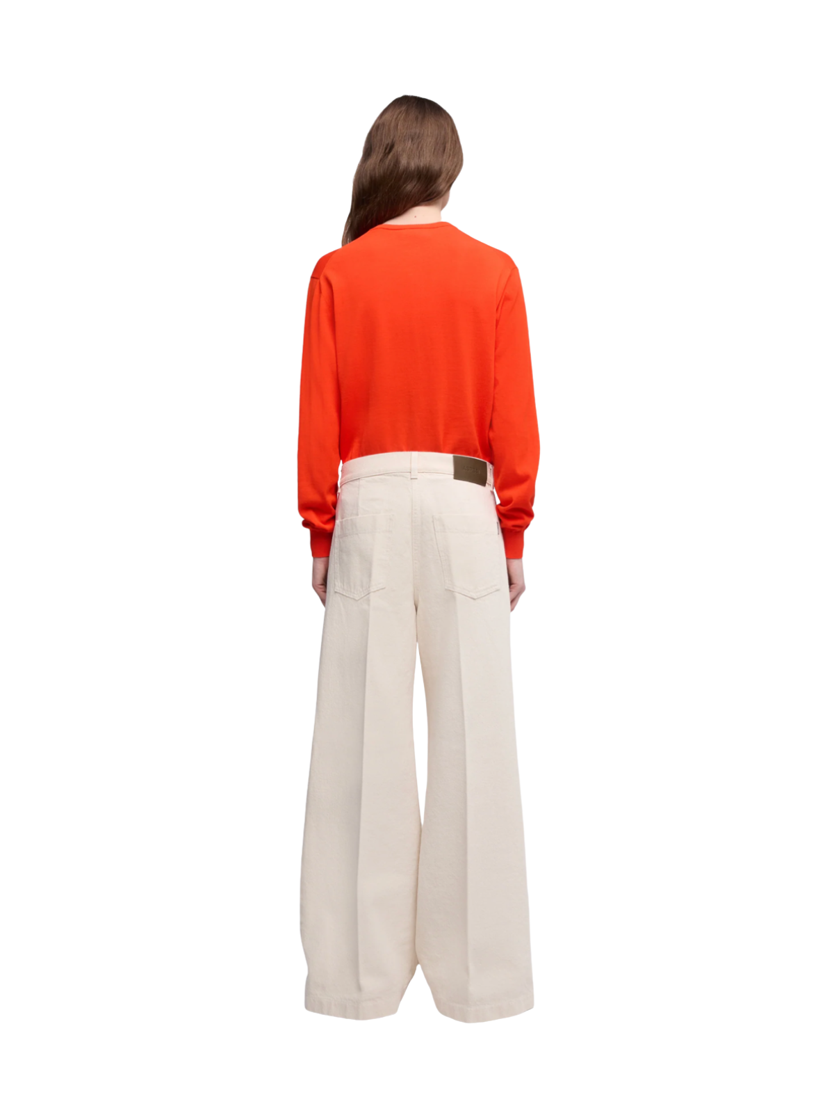 PANTALONE WIDE LEG IN DENIM DI COTONE
