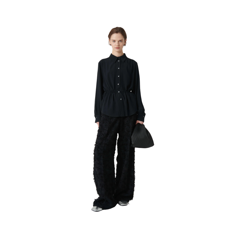 Pantaloni con fascia fil coupé
