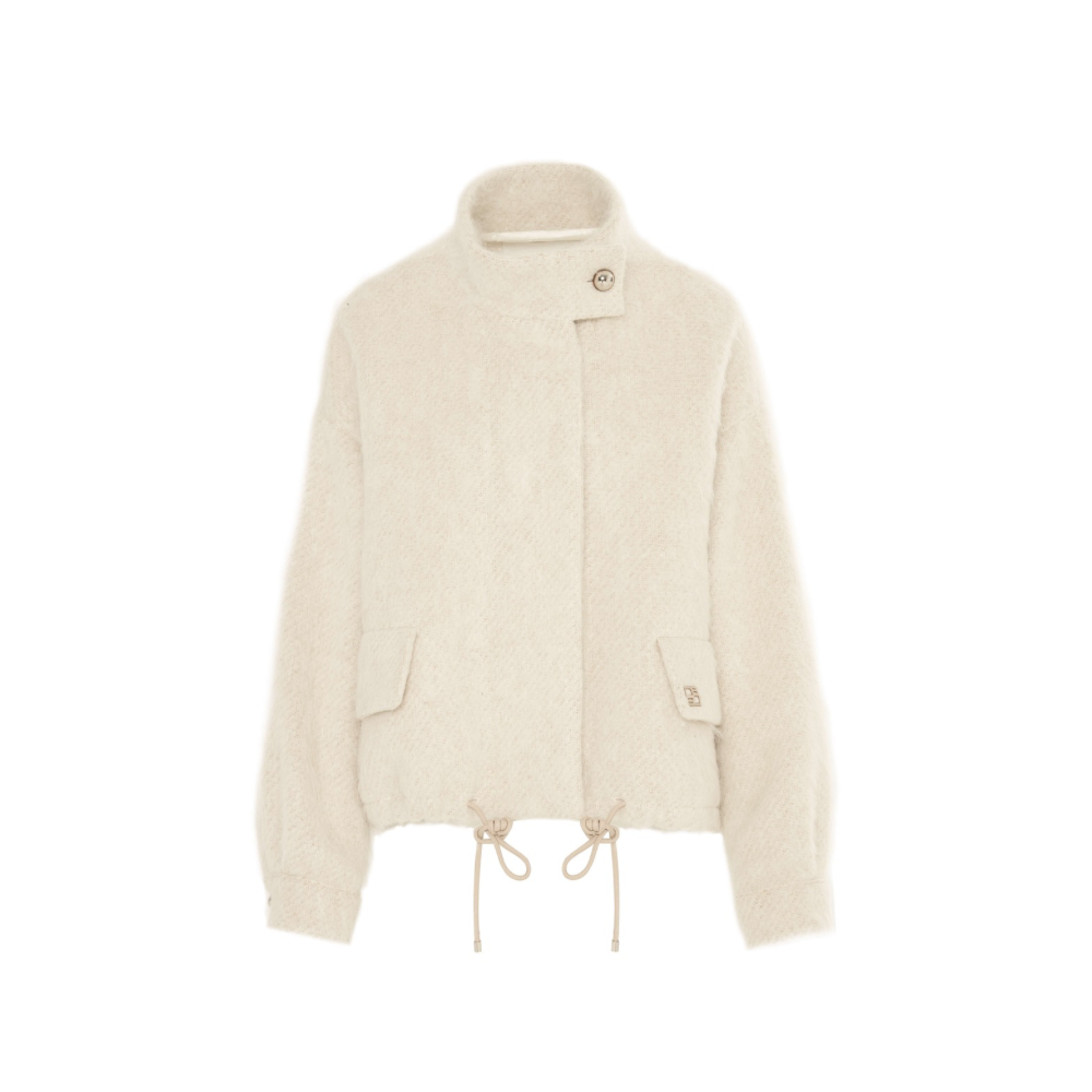 Bomber in lana, mohair e alpaca