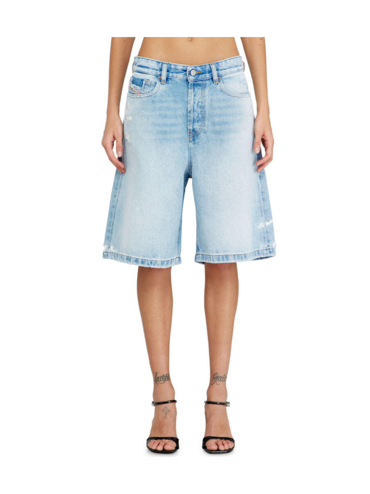 Shorts In Denim Distressed D-Akemi