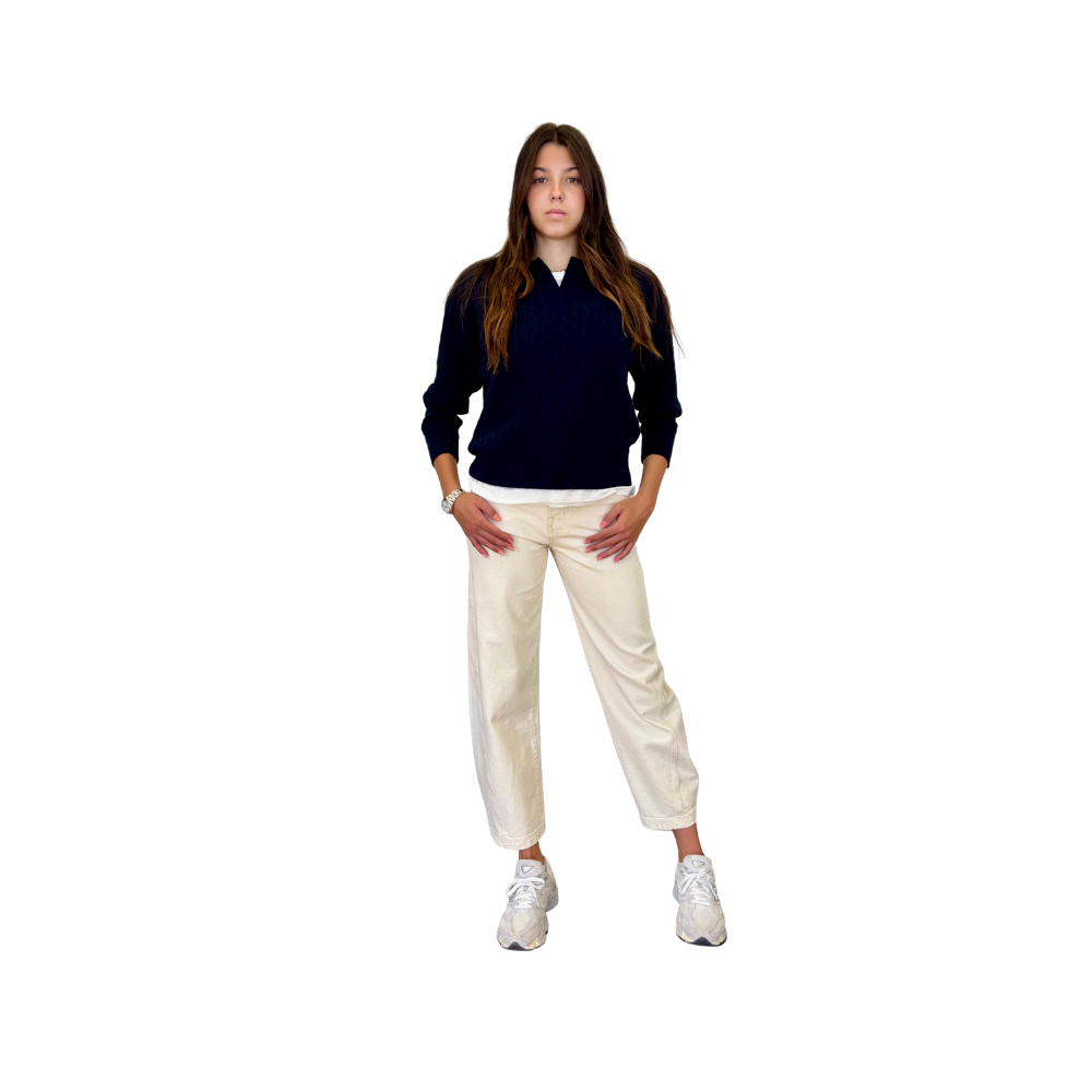 Maglia polo in cashmere