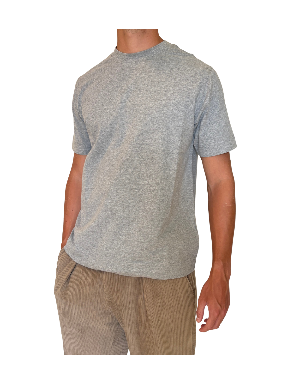 RUNDHALSSHIRT AUS BAUMWOLLJERSEY
