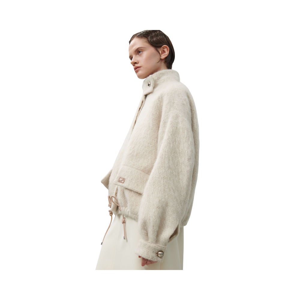 Bomber in lana, mohair e alpaca