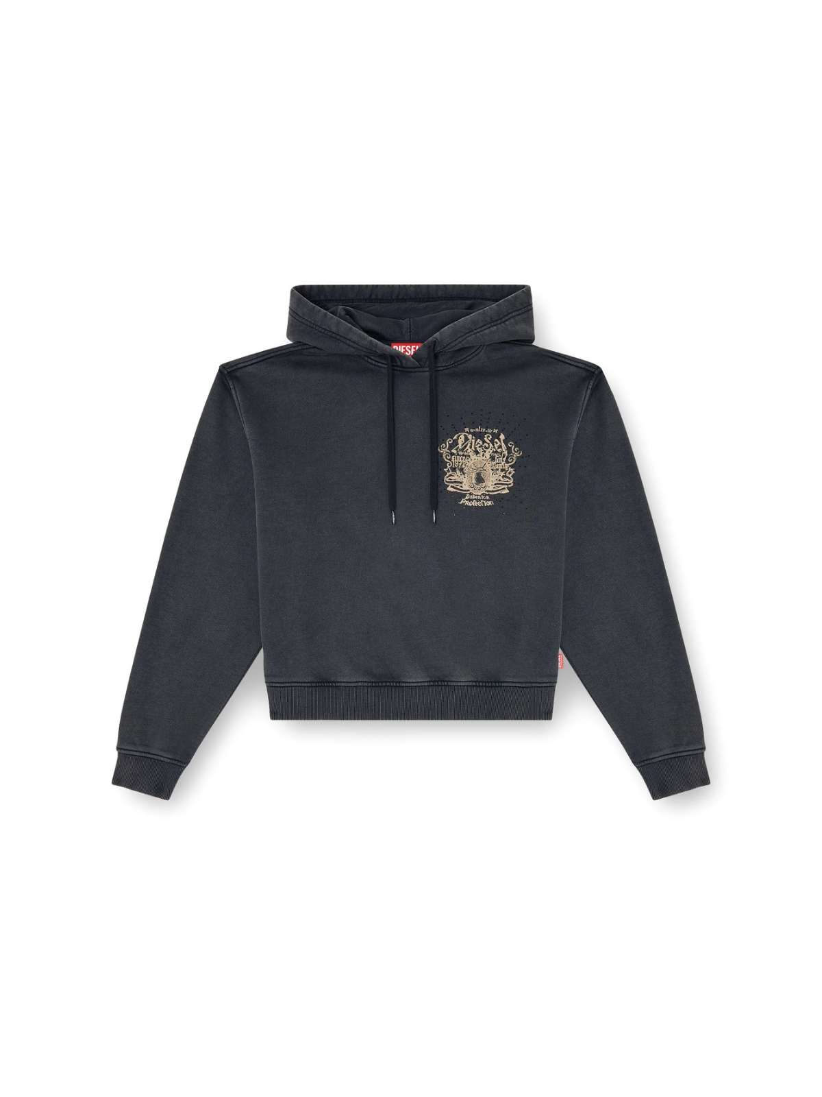 F-PHOENY Felpa Con Cappuccio Con Stampe E Applicazioni Di Strass