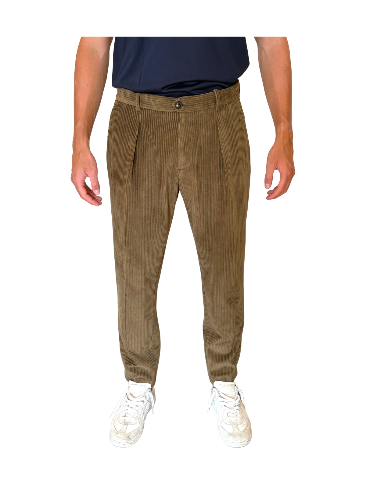 PANTALONE DUALFIT IN VELLUTO CON PINCE