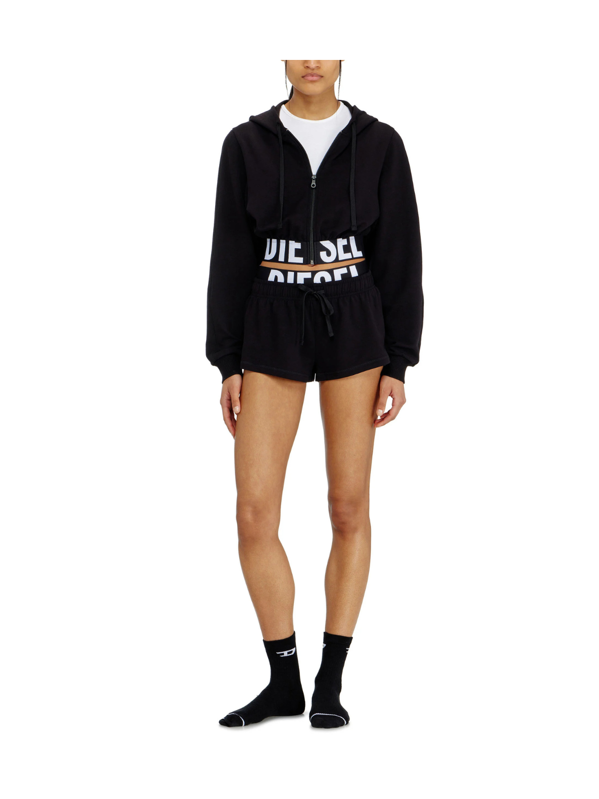 NIKA-D-POP Cropped-Sweatshirt mit Logo-Band