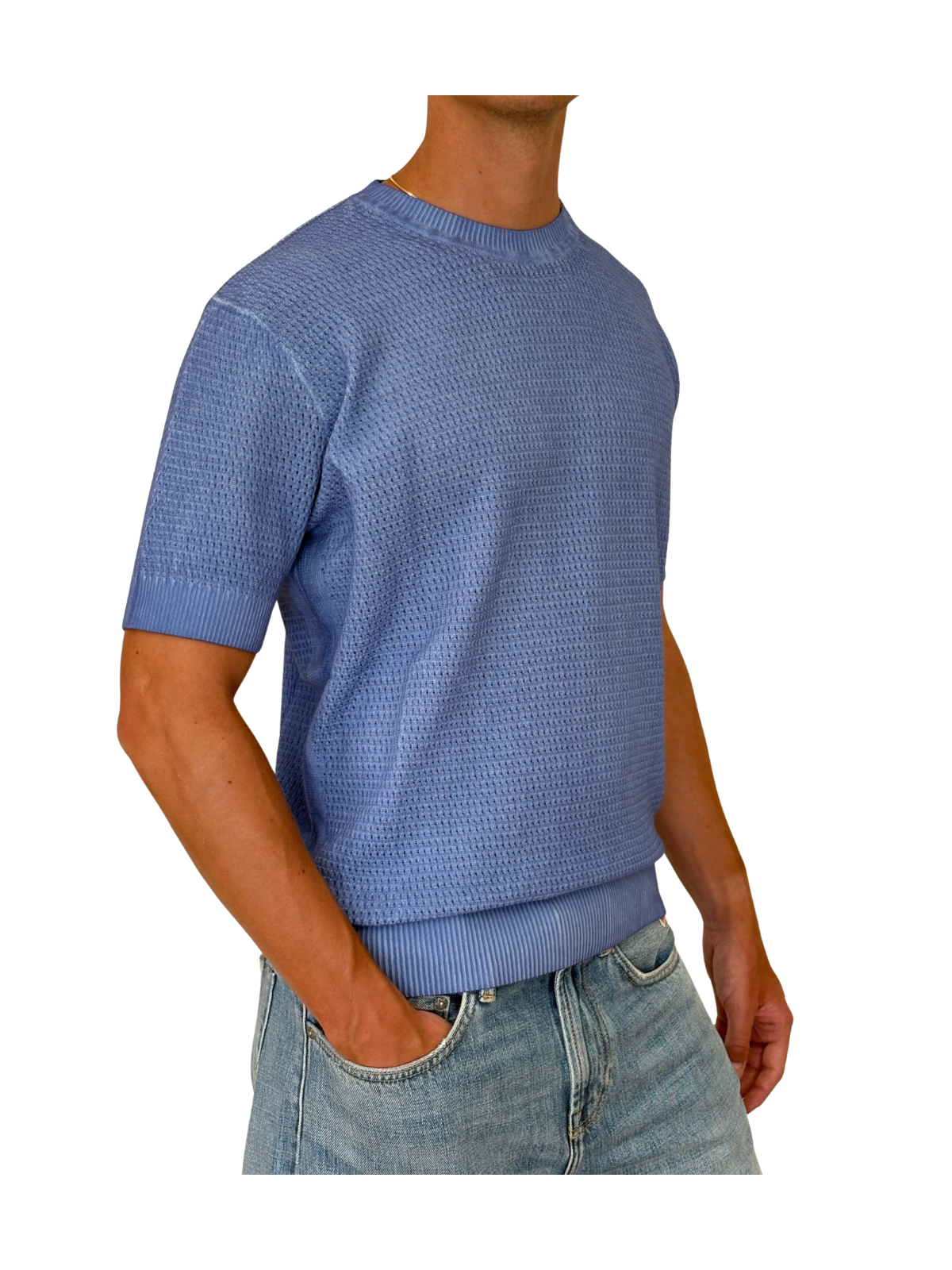 T-SHIRT IN COTONE STONE WASHED