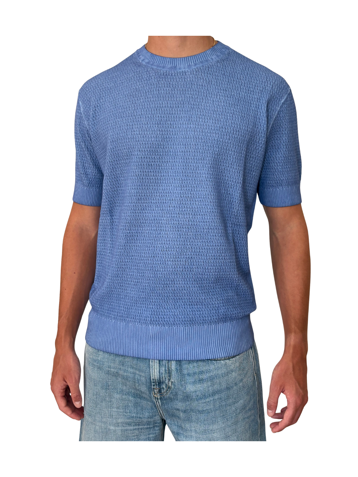 T-SHIRT IN COTONE STONE WASHED