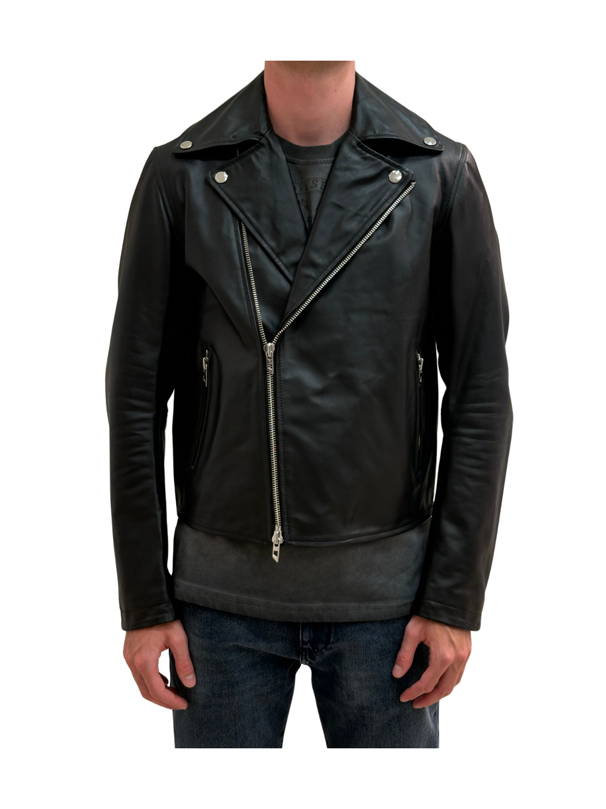 L-Eo Wrd Leather Biker