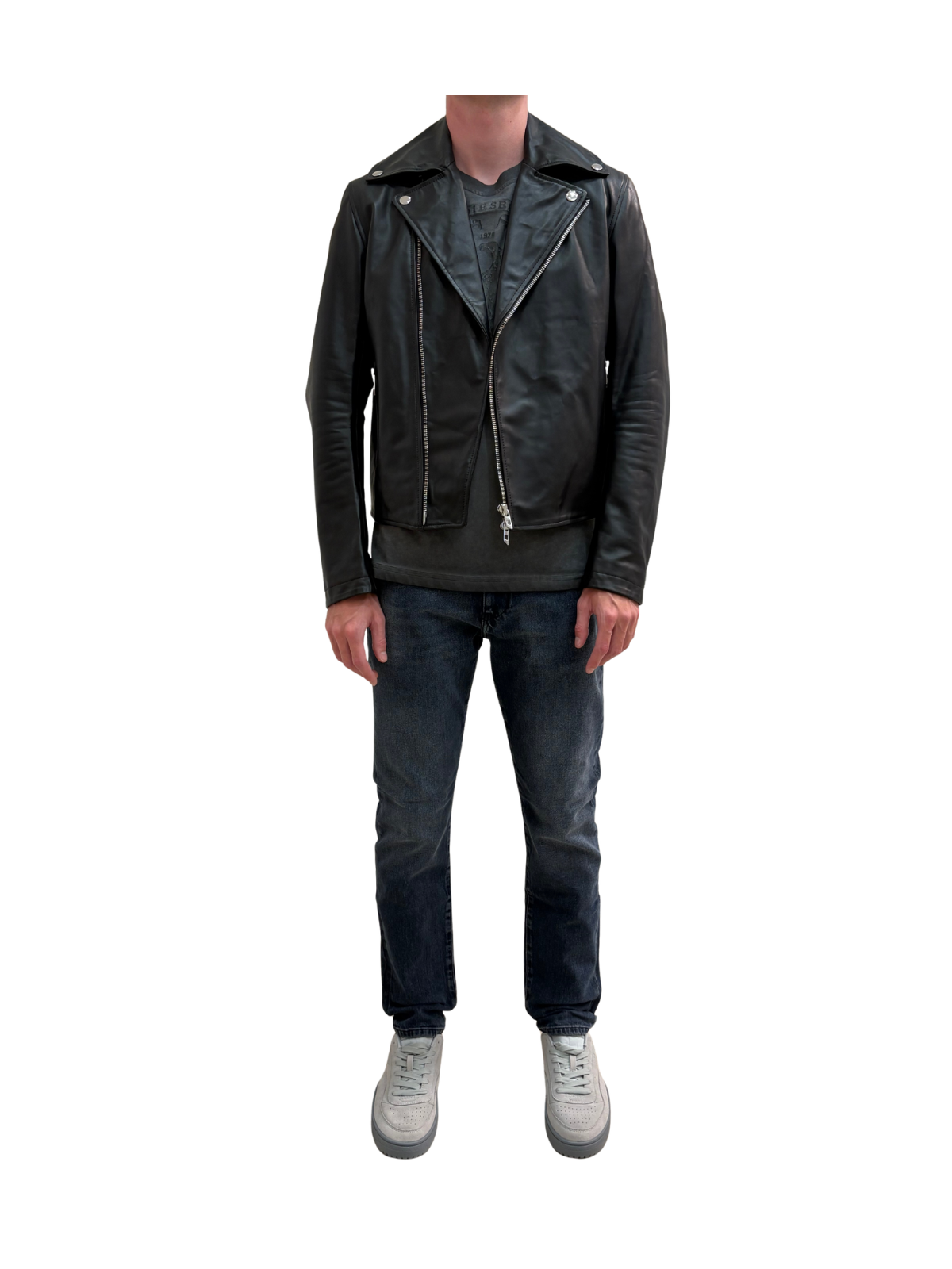 L-Eo Wrd Leather Biker