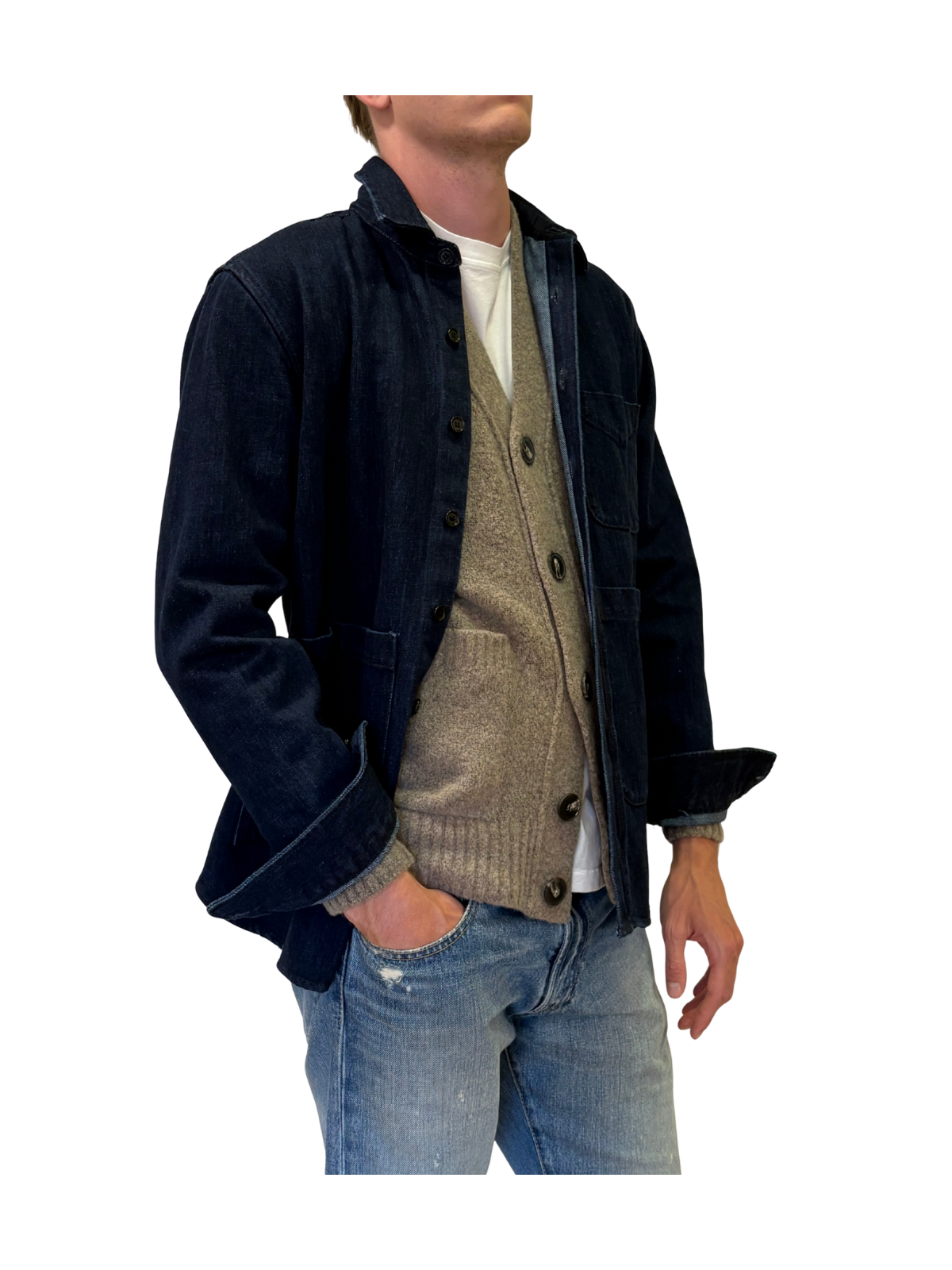 CARDIGAN CON TASCHE IN FILATO FANTASIA