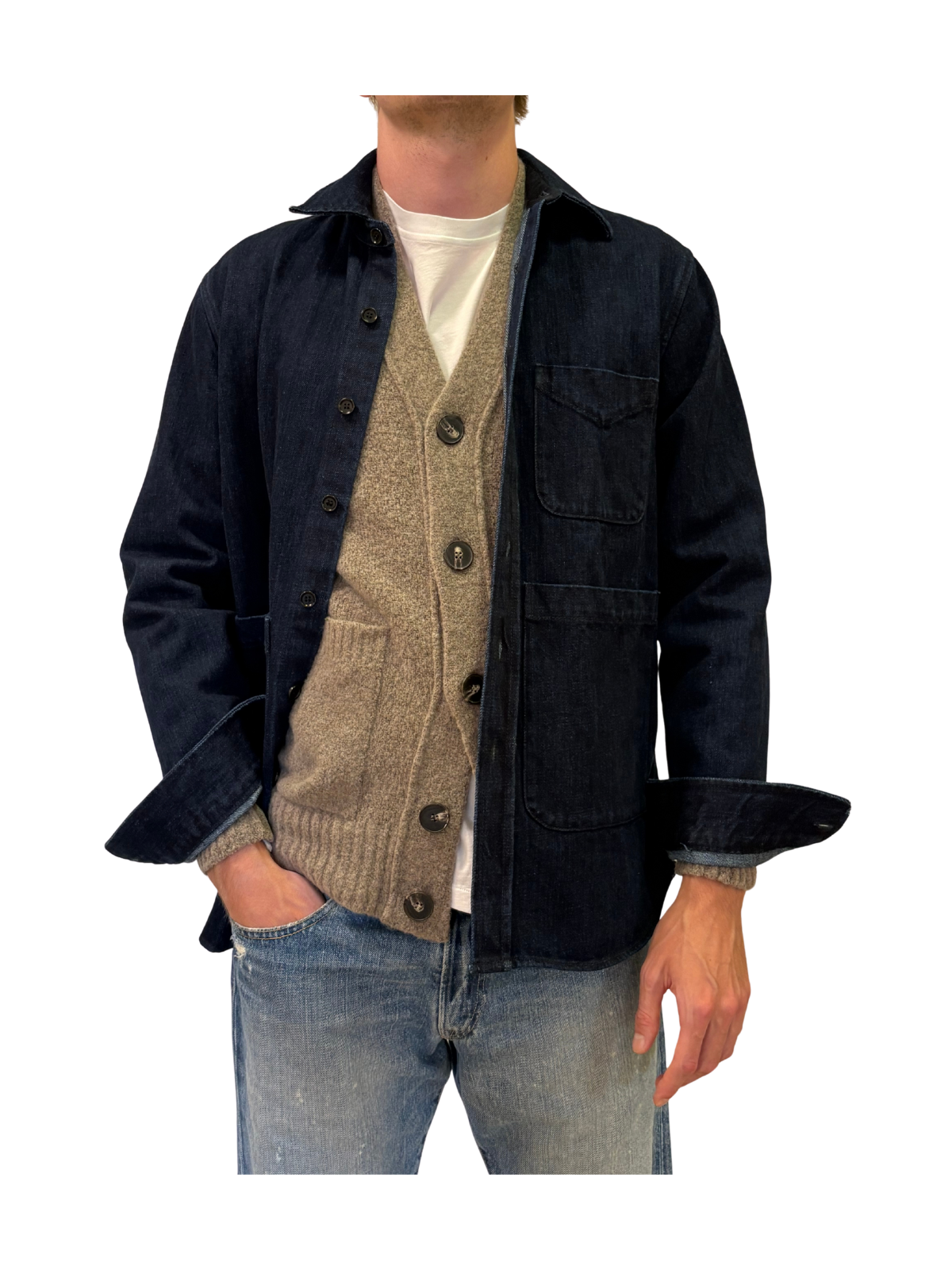 CARDIGAN CON TASCHE IN FILATO FANTASIA