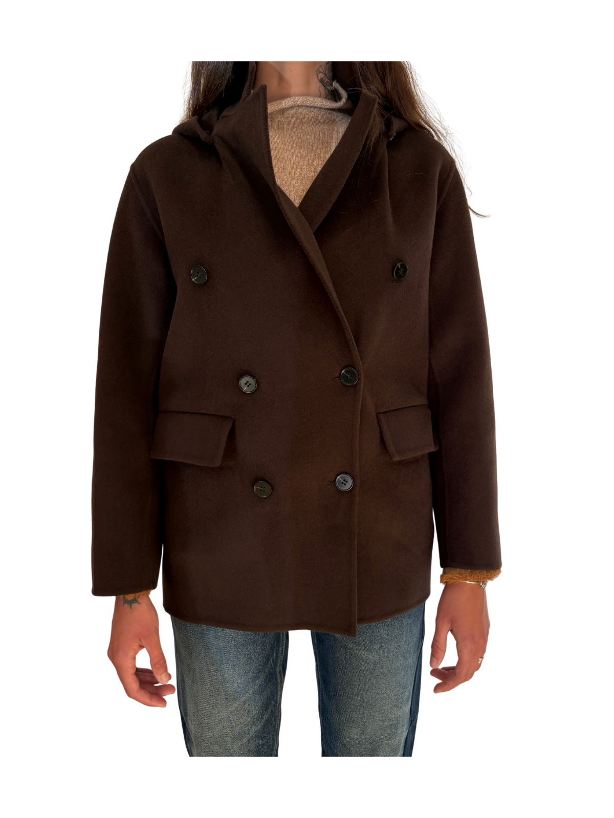 Peacoat in lana e cashmere