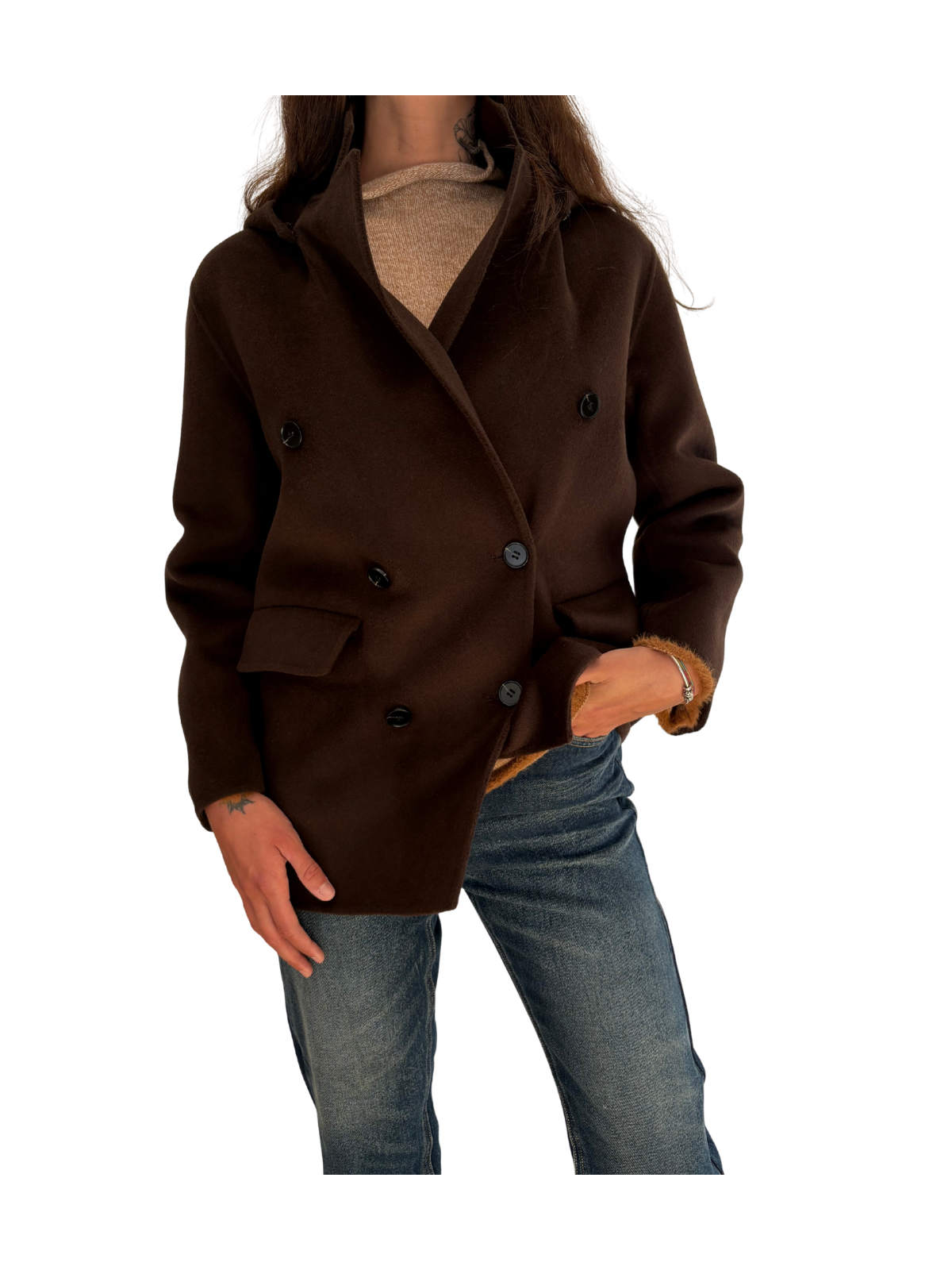 Peacoat in lana e cashmere