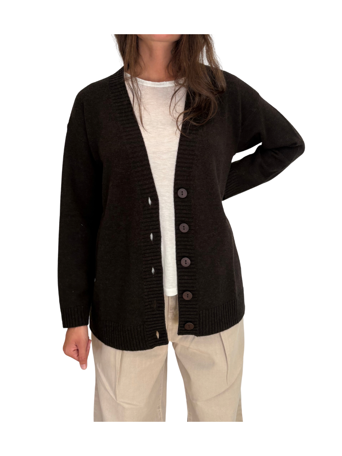 CARDIGAN OVER SIZE IN LANA E CASHMERE