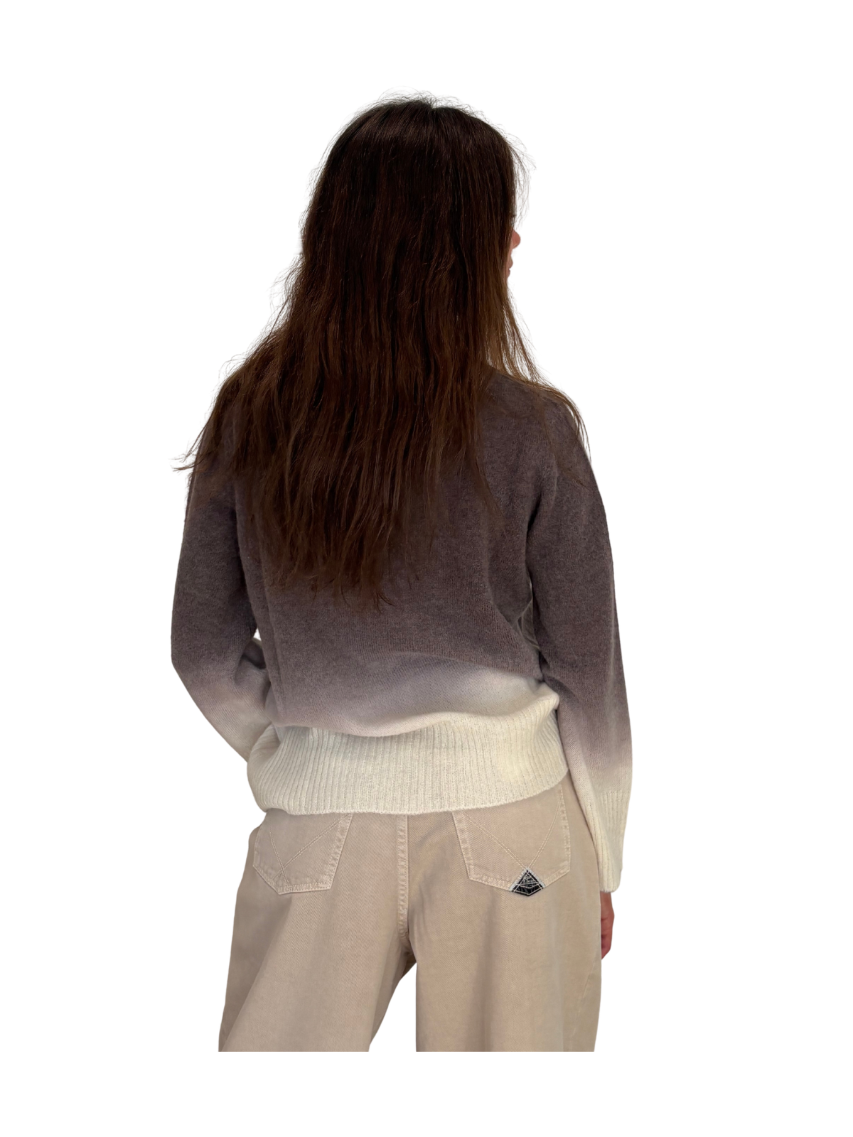MAGLIA GIROCOLLO SFUMATA IN ALPACA