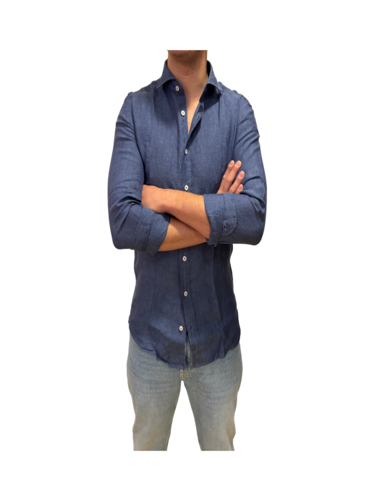 Camicia in lino washed