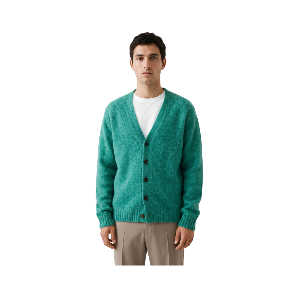 Cardigan in lana Shetland